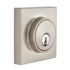 NEW Defiant Square Satin Nickel Single Cylinder Deadbolt