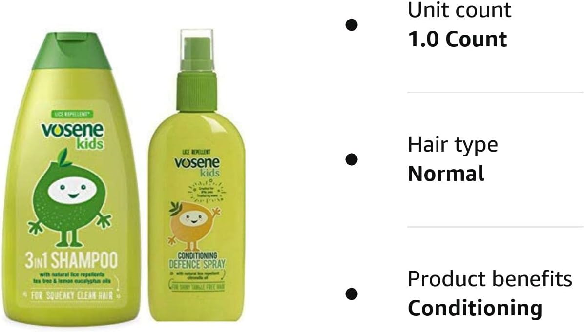 Vosene Kids Lice Repellent 3in1 Shampoo 250ml & Conditioning Defence