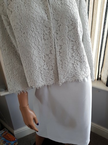 Stunning Mother Of The Bride Dress And Jacket Ivory Size 16 BNWT - Picture 4 of 12