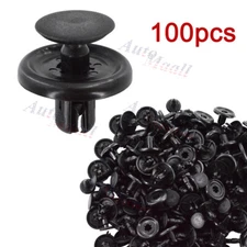 100Pcs Bumper Clips 7mm Fastener Fender Push Plastic Rivet for Toyota Pontiac