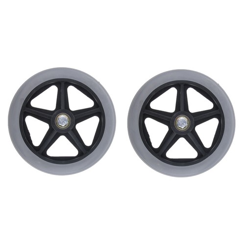 2 Stück Rollstuhl Lenkrollen Vollreifen Vorderrad für Rollstuhl 15,24 cm /