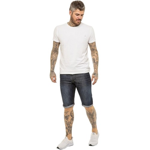 Hommes APT Short Jeans Coupe Standard Coton Demi Pantalon Gratuit Ceinture Tout - Picture 3 of 31