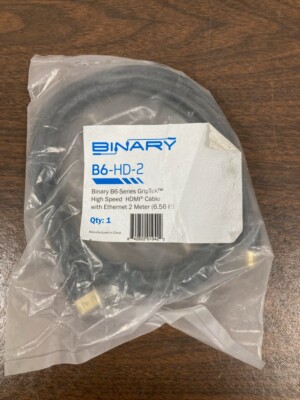 Binary B6-HD-2 High Speed HDMI cable w/Ethernet-2 Meter(6.56 ft)