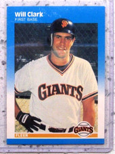 1987 FLEER GLOSSY #269 WILL CLARK  Rookie Card RC  SHARP CORNERS AND CENTERED