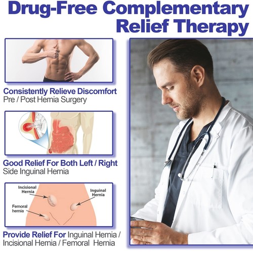 Inguinal Groin Hernia Belt for Men Abdominal Groin Removable Brace Support Truss - Picture 3 of 15