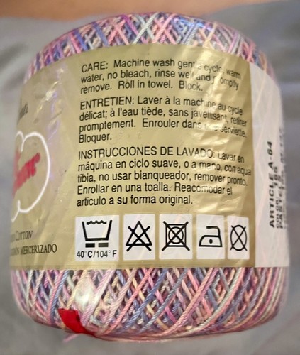 J & P Coats Knit-Cro-Sheen Size 10 Pastel Ombre 150Y A-64 NEW - Picture 4 of 10