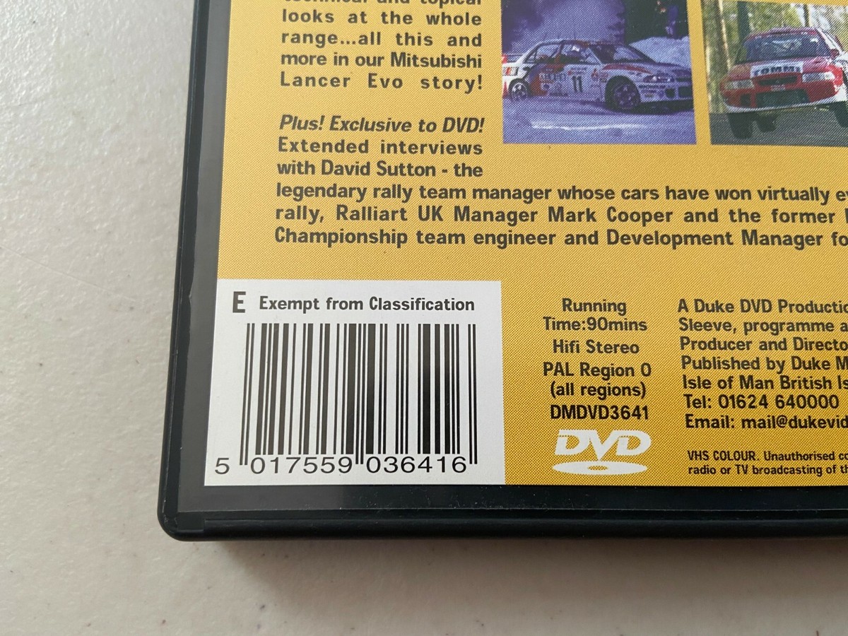 The Mitsubishi Lancer Evo Story DVD - Used / Like New - Cars