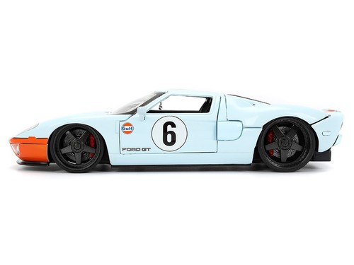 JADA HYPER SPEC 2005 FORD GT #6 GULF OIL 1/24 DIECAST LIGHT BLUE / ORANGE 36373 - Picture 3 of 6