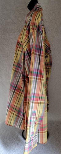 Alan Flusser Mens Shirt Size XXL 2XL 2X Large Multicolor Plaid - Picture 19 of 24