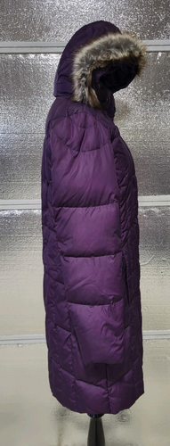 Eddie Bauer Tall Medium Long Womens Goose Down Fill Coat - Purple - Puffer - Picture 5 of 14