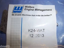 WALBRO  CARBURETOR  KIT FITS HUSQVARNA & MANY MORE SAWS   K24-WAT OEM 2D