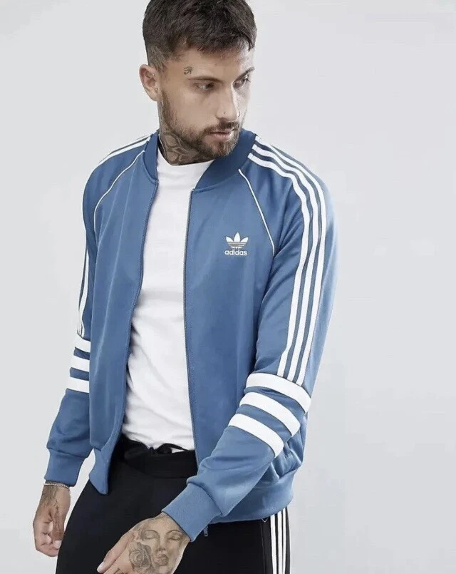 Originals authentic superstar track clearance jacket in blue dj2857