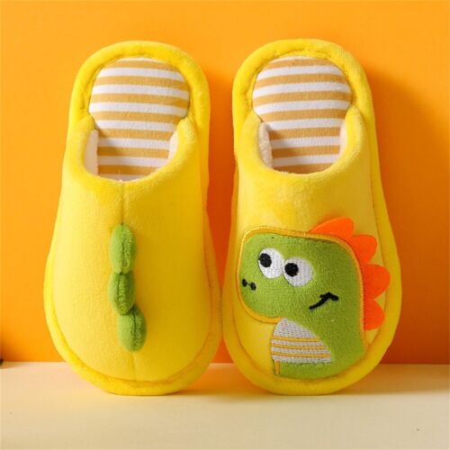 Toddler Boys Girls Cute Shoes Indoor Dinosaur Slippers Winter Home Cotton Shoes - Picture 19 of 20
