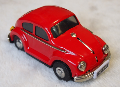 wind up tinplate tin plated toy red beetle car antique classic figure vehicle - Picture 2 of 11