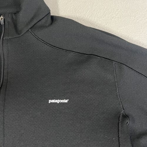 Patagonia 1/4 Zip Base Layer Pullover Mens Medium Black Midweight Capilene *HOLE - Picture 3 of 12