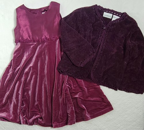 Girls Size 4T Pretty Party DRESS & Matching Sweater ~ Rosettes at waist