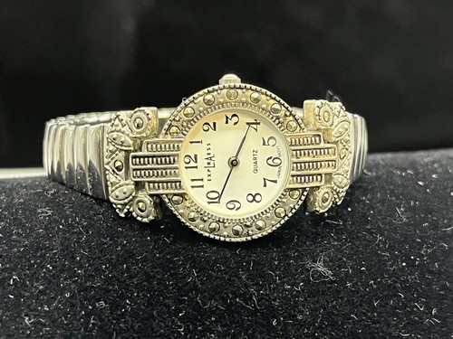 L.A. Express LAX545 Art Deco Damenuhr Silber/Strass - Bild 8 von 8