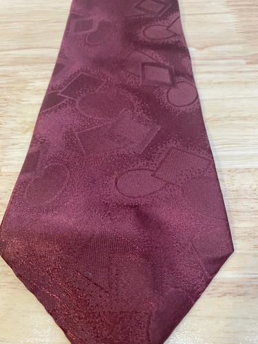 David Taylor Mens Tie Red Burgundy Wine Polyester Necktie USA CEO Business Dad - Picture 3 of 6