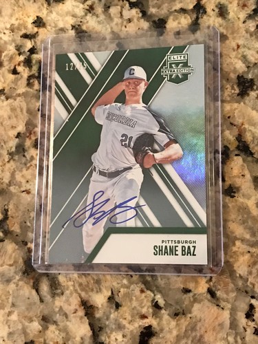 2017 SHANE BAZ PANINI ELITE EXTRA CARD # 12 SIGNED AUTO RARE 12/25