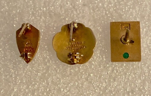Vintage Lot Of 3 14k & 10K Lapel Pins - Imagen 5 de 17