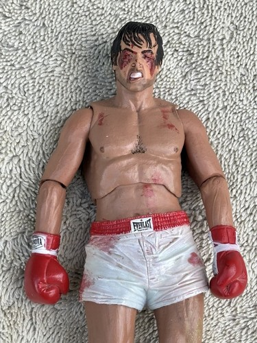 NECA Rocky Balboa Post Fight Bloody Figure Michael Buffer Brent Musburger Lot - Picture 6 of 18