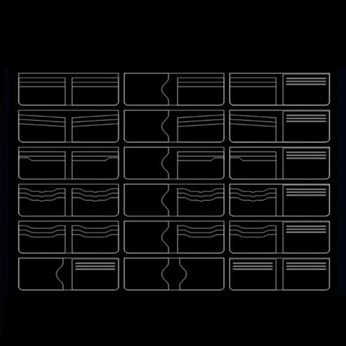 Leather Craft Tool Set 13pieces Acrylic Wallet Pattern Stencil Set Gift - Picture 8 of 8