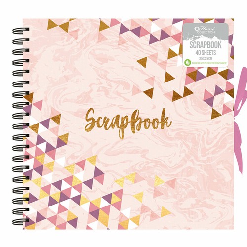 Wiro Scrapbook 25cm x 25cm Square Pink Marble Album 40 Sheets Memory Art & Craft - Picture 1 of 9