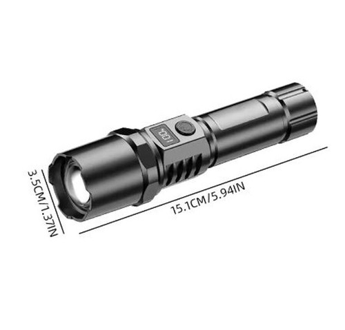 LED-Teleskop-Zoom-Taschenlampe mit starkem Licht und großer Reichweite - Bild 5 von 5
