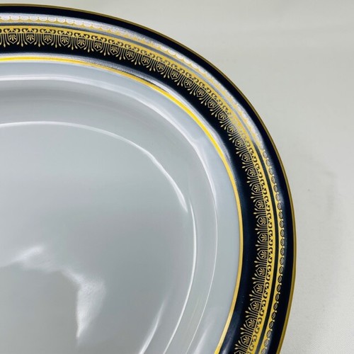 VTG Noritake Vienna Platter Serving Plate Oval 2796 White Blue Gold China 11.5" - Picture 7 of 9