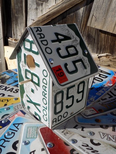 Colorado CO License Plate Bird House ~FastFreeShip~ - Picture 4 of 5