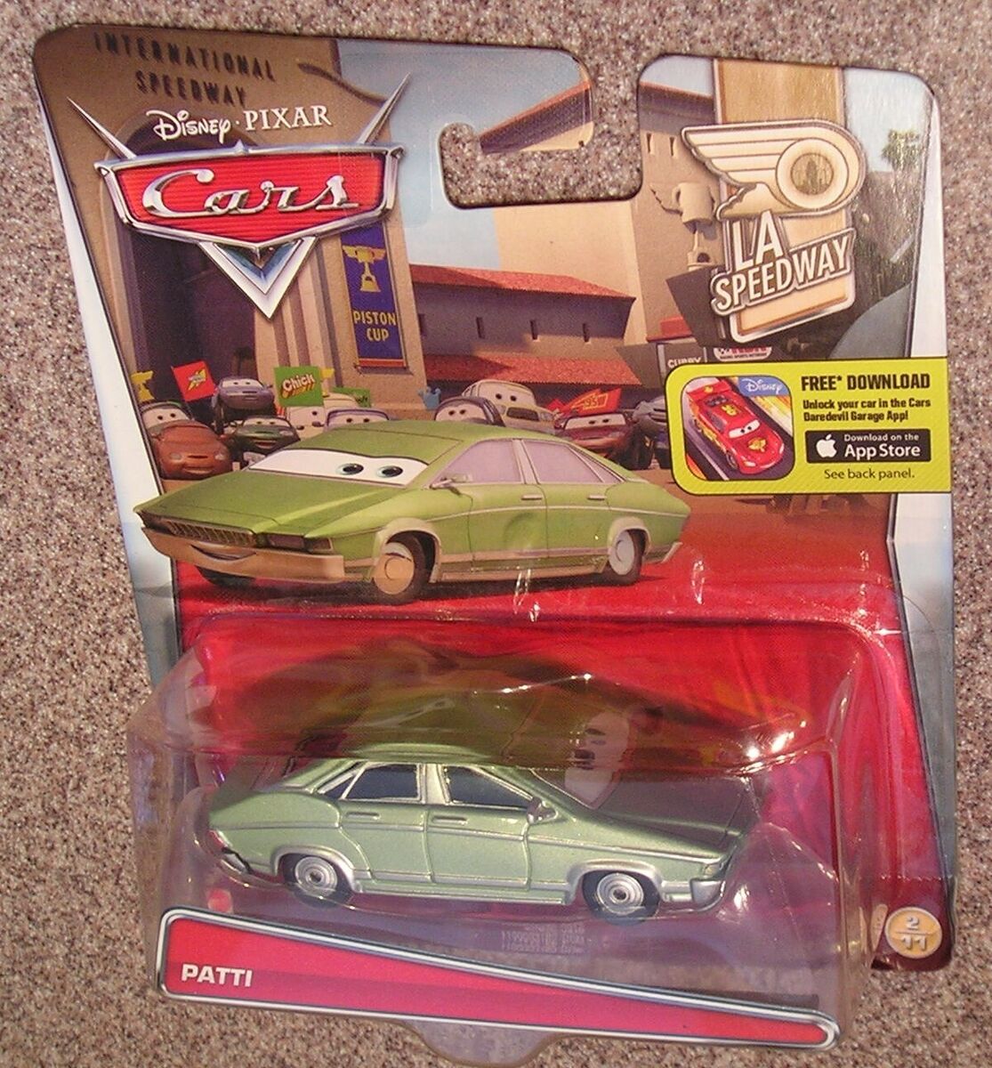 DISNEY PIXAR CARS PATTI LA Speedway 2/11 NIP Mattel DKG36 | eBay