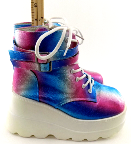 Shein Anime Cosplay Plateau Damenschuhe Größe 7-7,5 seitlicher Reißverschluss siehe Beschreibung** - Bild 19 von 19