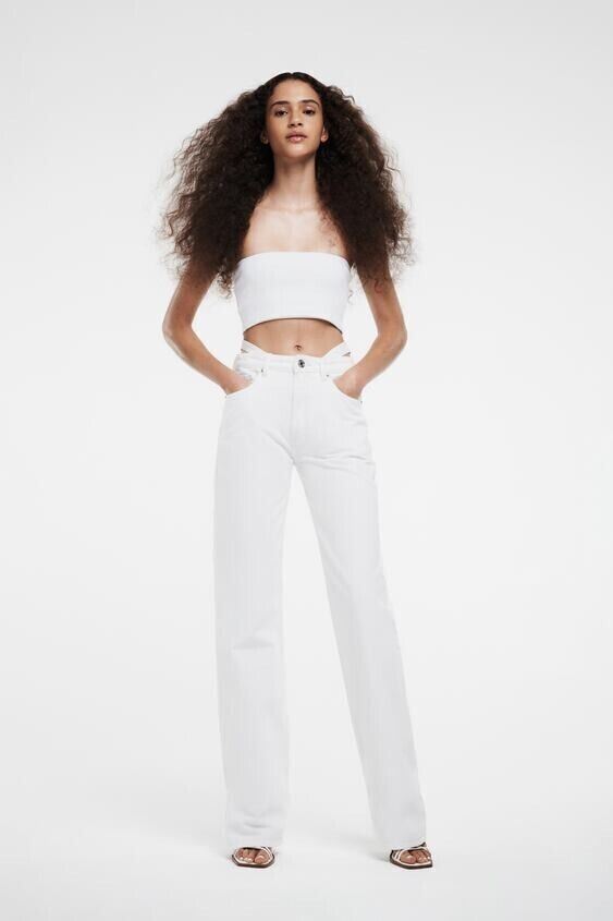 【関税&送料込】Rotate Jeans White Kenzo Suisen Men's Bleached Relax Denim Pants Men's Jeans