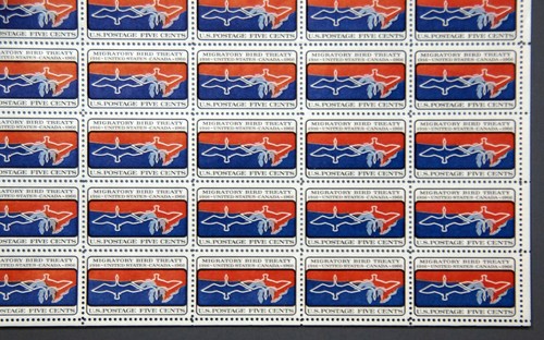 US Stamps 1966 Mint Sheet 5 cent "Migratory Bird Treaty" Mar 16th MNH SC# 1306 - Picture 6 of 9