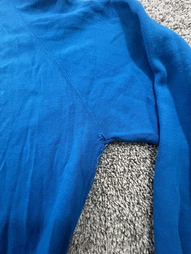 Vintage 70s Streetwear Mens Size XL Blank Sweater Blue - Picture 11 of 12