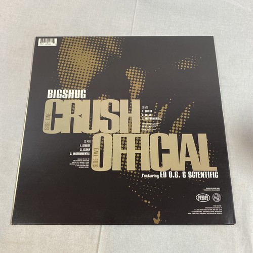 BIG SHUG - CRUSH / RARE VINYL RECORD DJ PREMIER + ED O.G. + GANG STARR - Picture 2 of 7