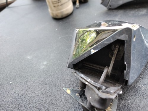 EARLY 1972-73 Mercedes-Benz SMALL Left Rear View Wing Mirror 350SL 450SL #4230 - Picture 6 of 6