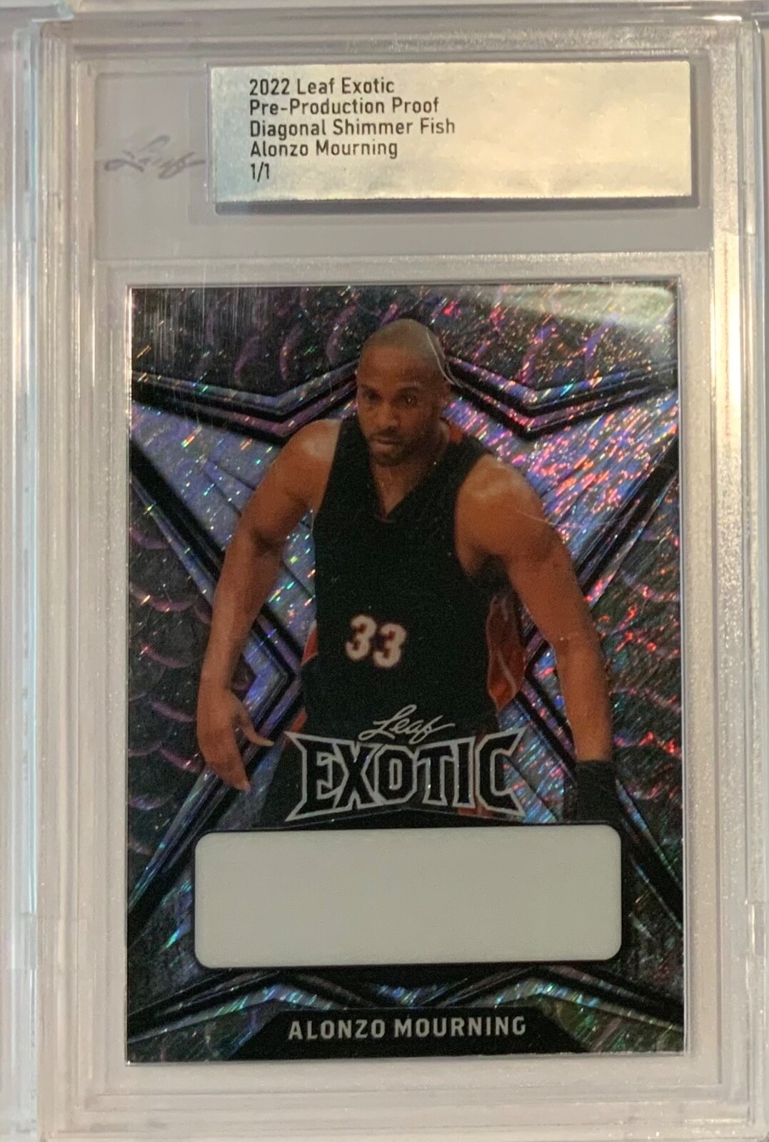 2022 Leaf Exotic Alonzo Mourning Shimmer Fish Proof 1/1
