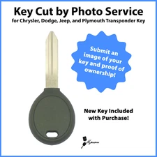 -Key Cut by Photo- Service for Chrysler Dodge Jeep Transponder Key Replacement