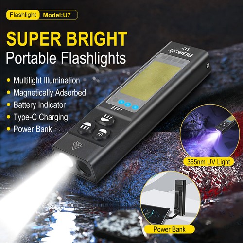 Compact EDC Flashlight with 20 Modes, UV Light, and RGB Lighting - Picture 4 of 20