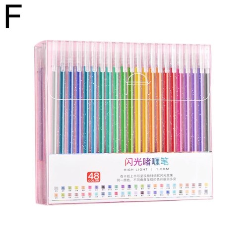 Bolígrafos de gel brillante, 8-48 colores bolígrafos de gel brillante vibrante 1 mm D9H8 XBX YDD - Imagen 23 de 30