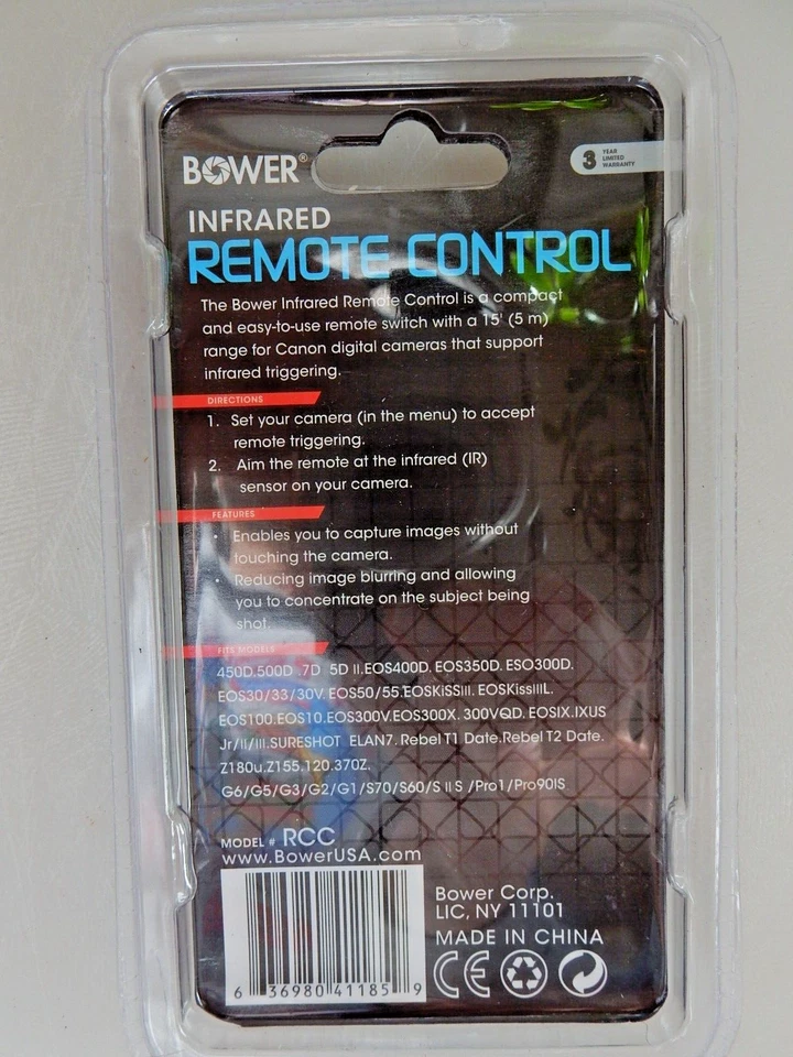 Bower RCC Remote Control for Select Canon Digital Cameras - Image 2 of 2