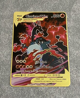 1 Pokémon TCG Metal Card - Single GOLD HARD METAL Shiny Charizard 