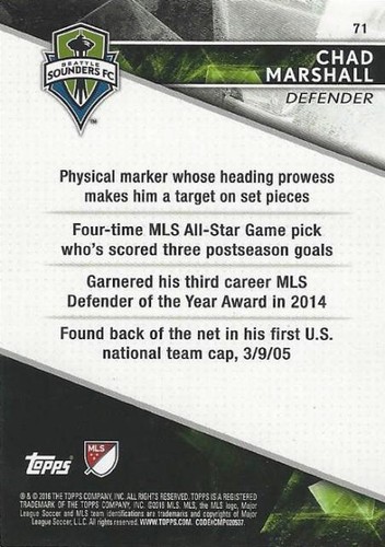 Tarjeta base de fútbol 2016 Topps Apex Major League roja #'d a/5 variaciones - MLS - Imagen 2 de 20