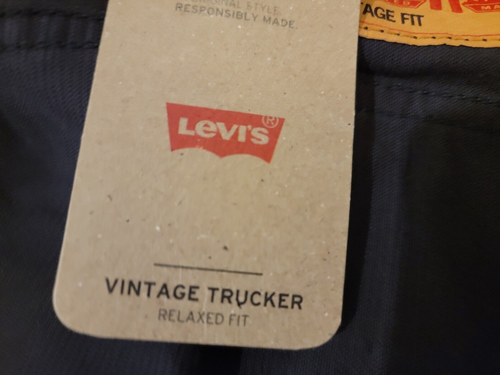 Levi's Vintage Fit Corduroy Trucker Jacket Black Men's Size Small - Picture 8 of 12