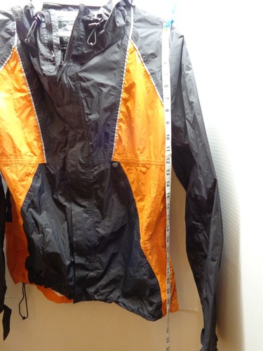 Harley-Davidson Riding Gear Black/Orange Windbreaker w. Hood Medium - Picture 2 of 13