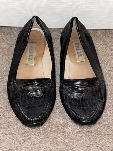 👠  BALLY Kilt Fringe Leather Loafers Shoes   EU 36 / 5.5