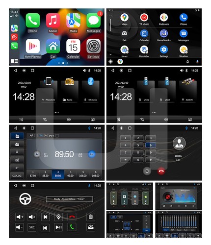 6.2" Double 2 DIN Car Stereo Apple CarPlay/Android Auto CD/DVD USB BT SWC+Camera - Picture 11 of 15