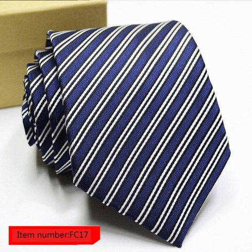 Luxury Men's Formal Business/Wedding Plain Striped Ties Silk Neckties 8CM Wide🎀 - Picture 41 of 54