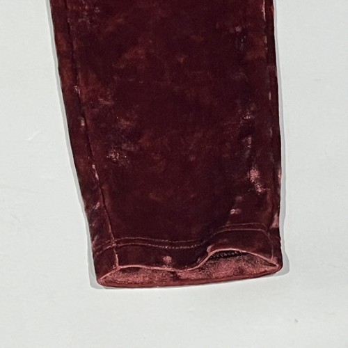 Nordstrom Brand 1901 Girl’s Crushed Burgundy Velvet Leggings Size Small 7/8 - Picture 5 of 13
